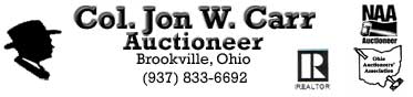 Jon W. Carr - Auctioneer - Brookville - Ohio 